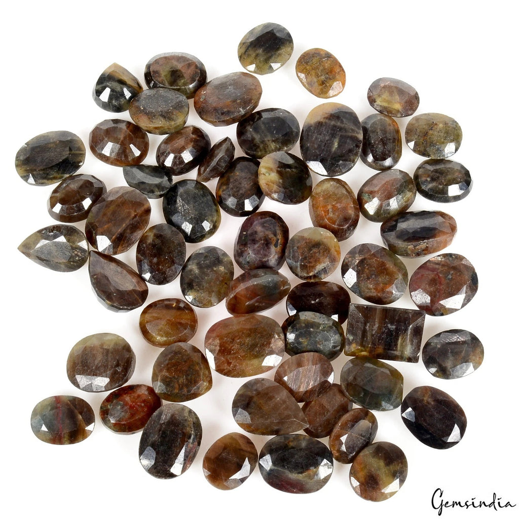 Sapphire Lot, Loose Gemstone, Oval Pear Octagon Marquise Faceted Cut, Brown — 54 Pieces, 11mm to 17mm, 520 Ct, Madagascar