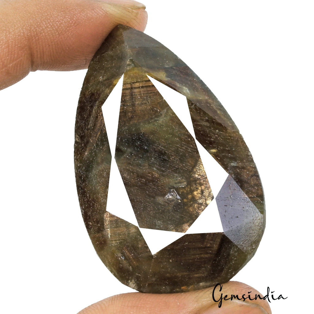 295 Cts Natural Untreated Brown Sapphire Pear Faceted Cut Earth Mined Loose Gems