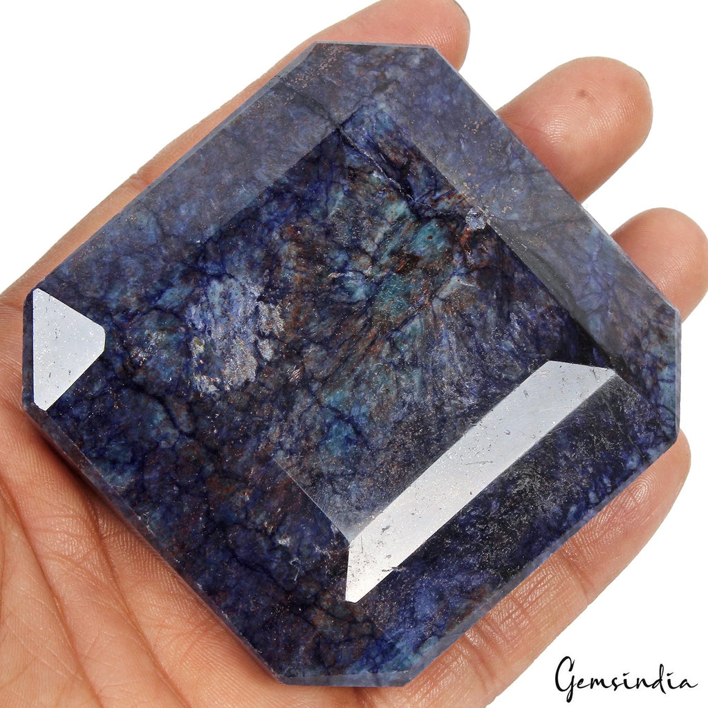 1730Ct Natural Blue Sapphire Octagon Cut Faceted Earth Mined Huge Loose Gemstone