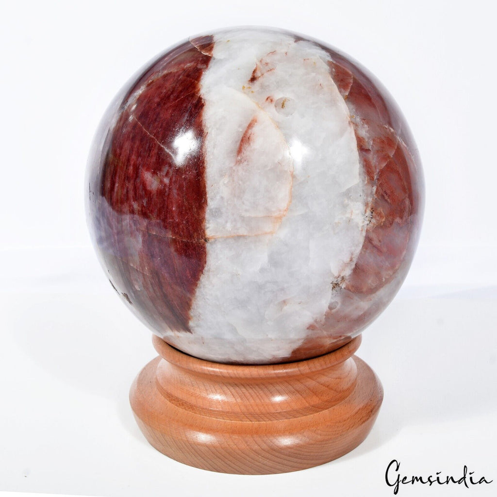 Red Jasper Sphere, Bi Color — 6.5 Inch in diameter, 5.2 Kg (26000 Ct), Madagascar
