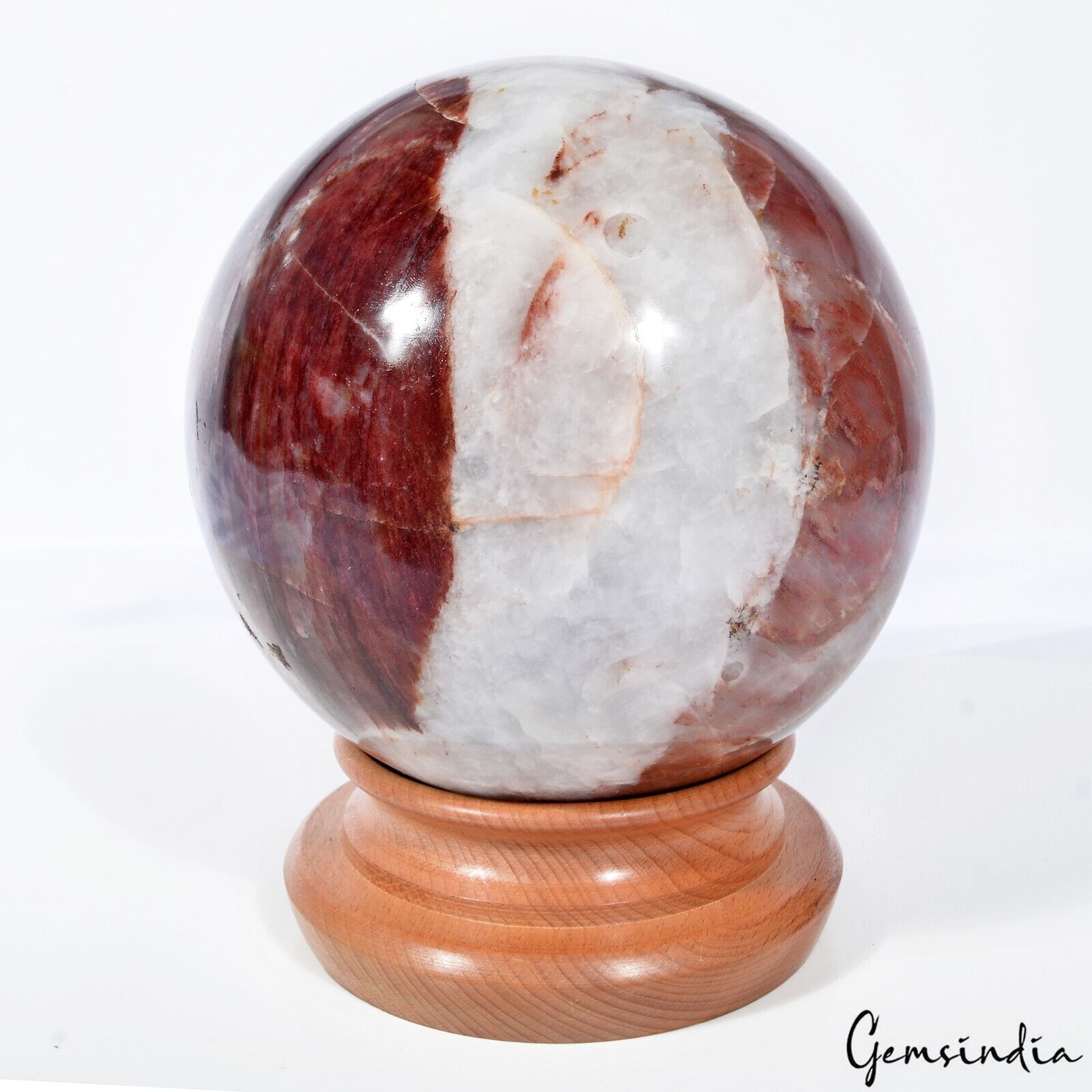 Red Jasper Sphere, Bi Color — 6.5 Inch in diameter, 5.2 Kg (26000 Ct), Madagascar