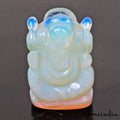 Opal Ganesha Figurine, Blue — 52x37x23mm, 360 Ct