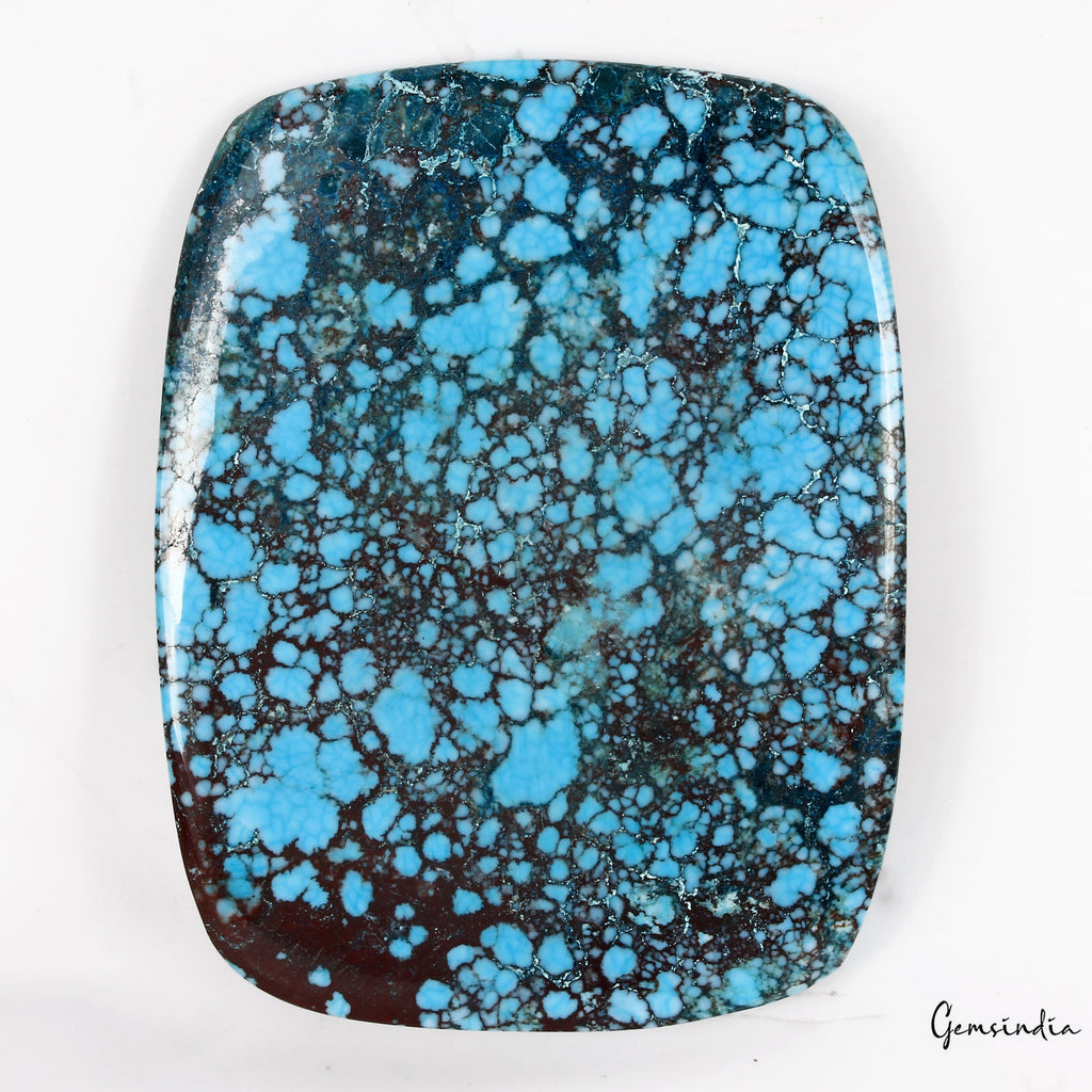 Spiderweb Blue Turquoise Cushion Cab Arizona 320 Ct Museum Size Gems From U.S