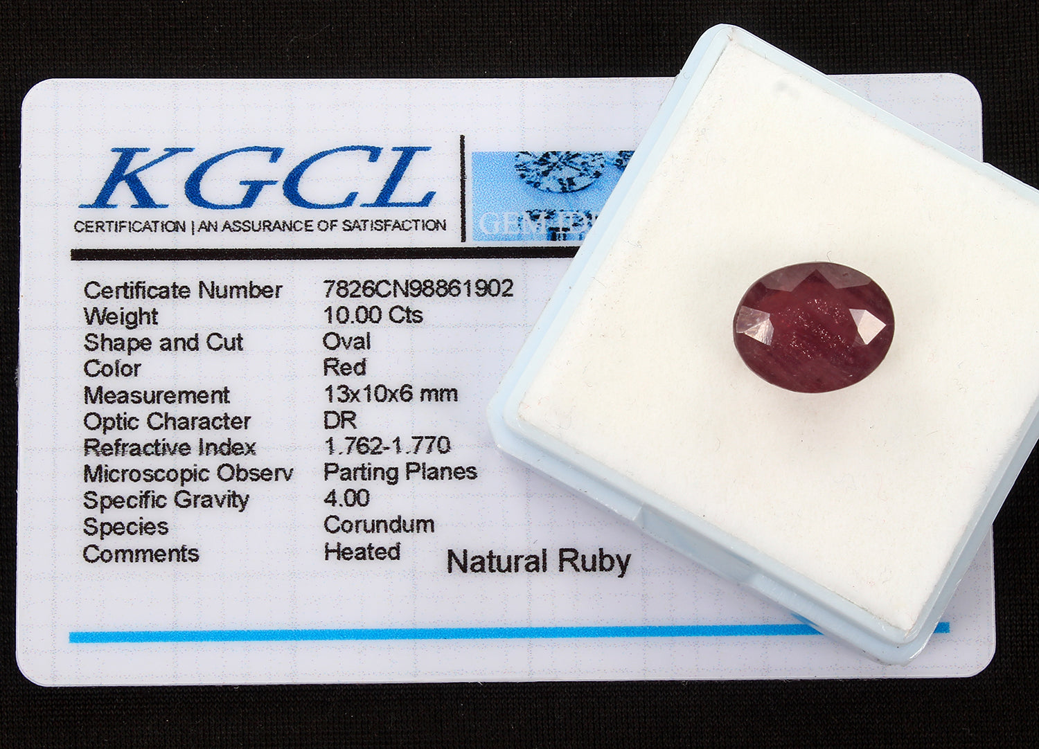10.00 Ct.Museum Gem! Natural Top Red Pink Normal Heated Ruby Mozambique Gemstone