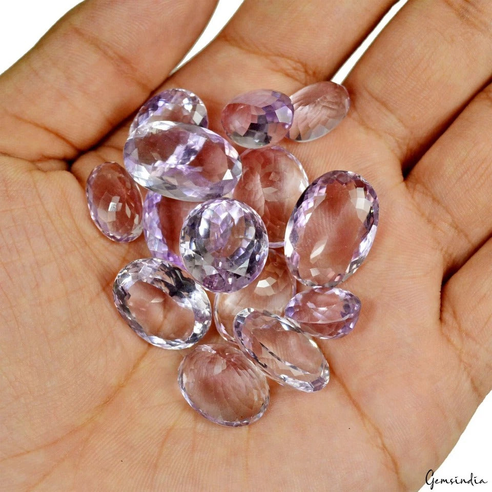 157.50 Ct Natural Untreated Brazilian Amethyst Oval Loose Gems Lot For Jewelry