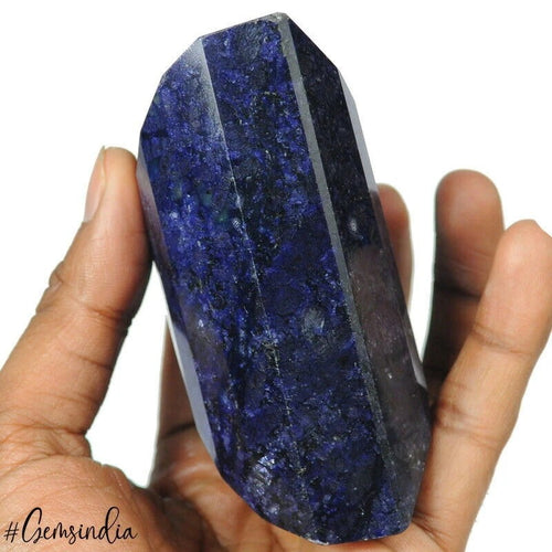 African Blue Sapphire Loose Gemstone, Color Enhanced — 90x60x45mm, 2900 Ct, Madagascar
