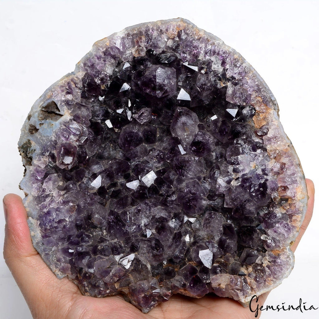 5480 Ct Natural Purple Amethyst Crystal Cluster Druzy Geode Raw Mineral Specimen