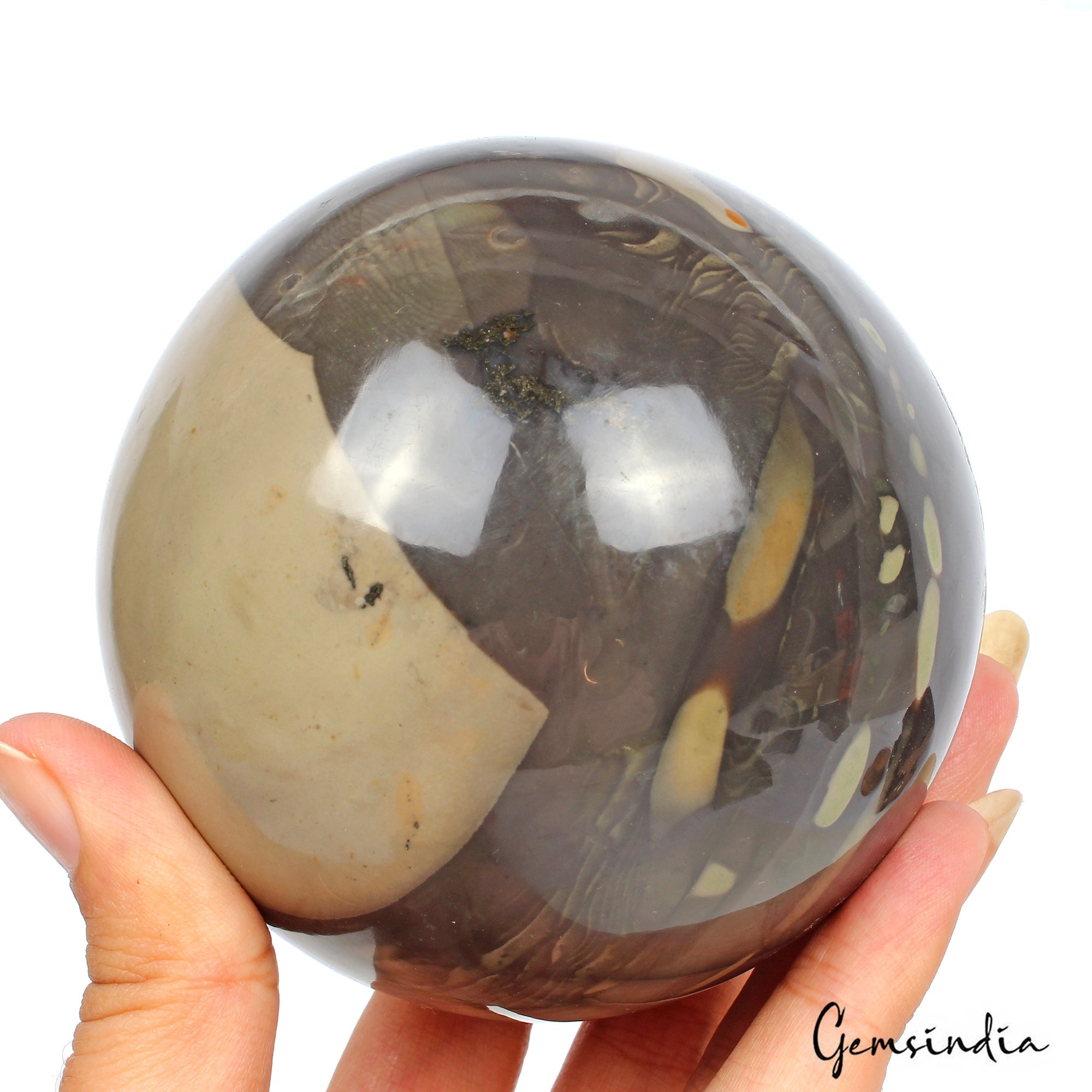 3930 Ct Natural Forest Agate Healing Crystal Mineral Sphere Gemstone With Stand