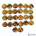 Tiger's Eye Lot, Cabochon, Pear Cabochon, Untreated — 26 Pieces, 11x11mm, 159.80 Ct, Madagascar