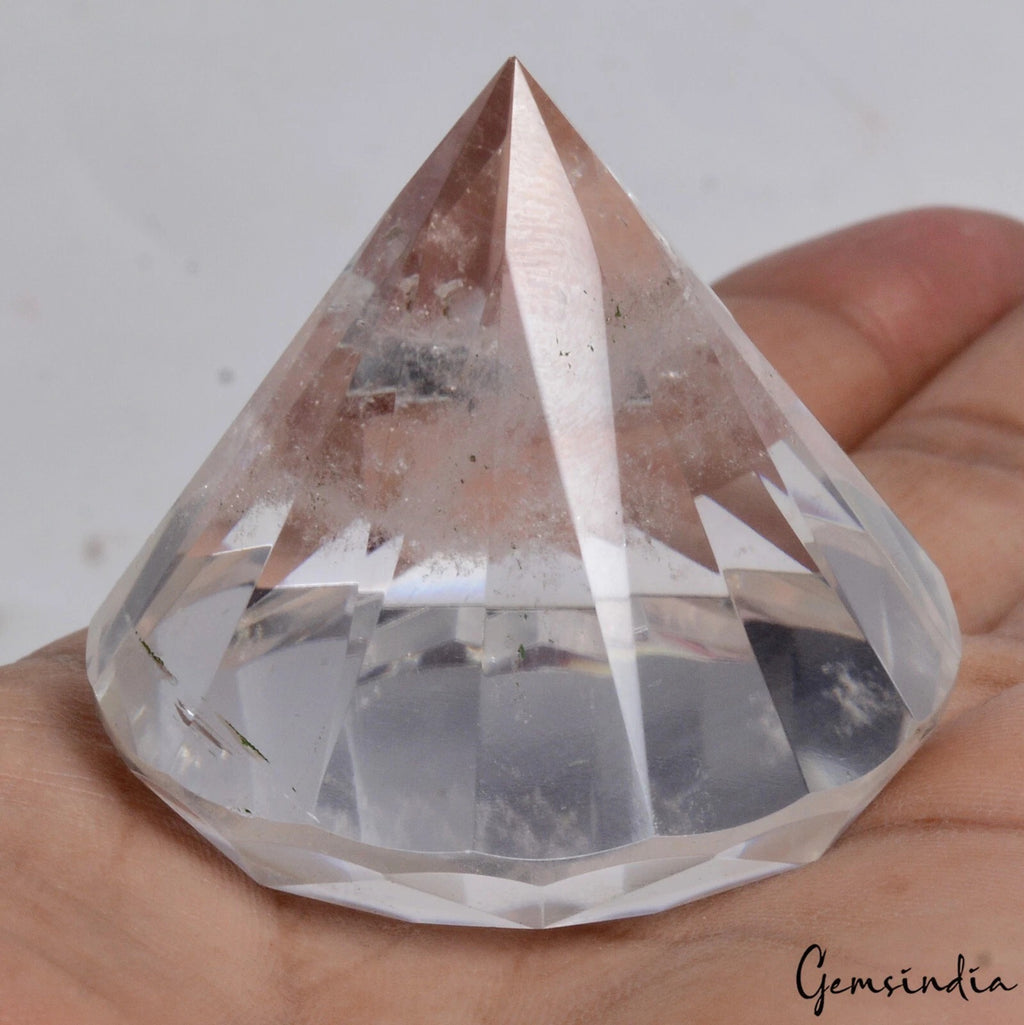 White Quartz Loose Gemstone, Untreated — 41x37 mm, 292.40 Ct, Brazil