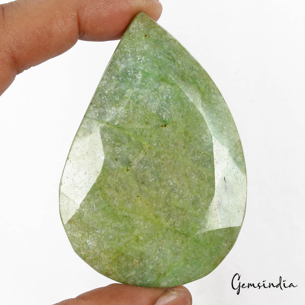 510 Cts Natural Brazilian Green Emerald Pear Faceted Leaf Shape Loose Huge Gem