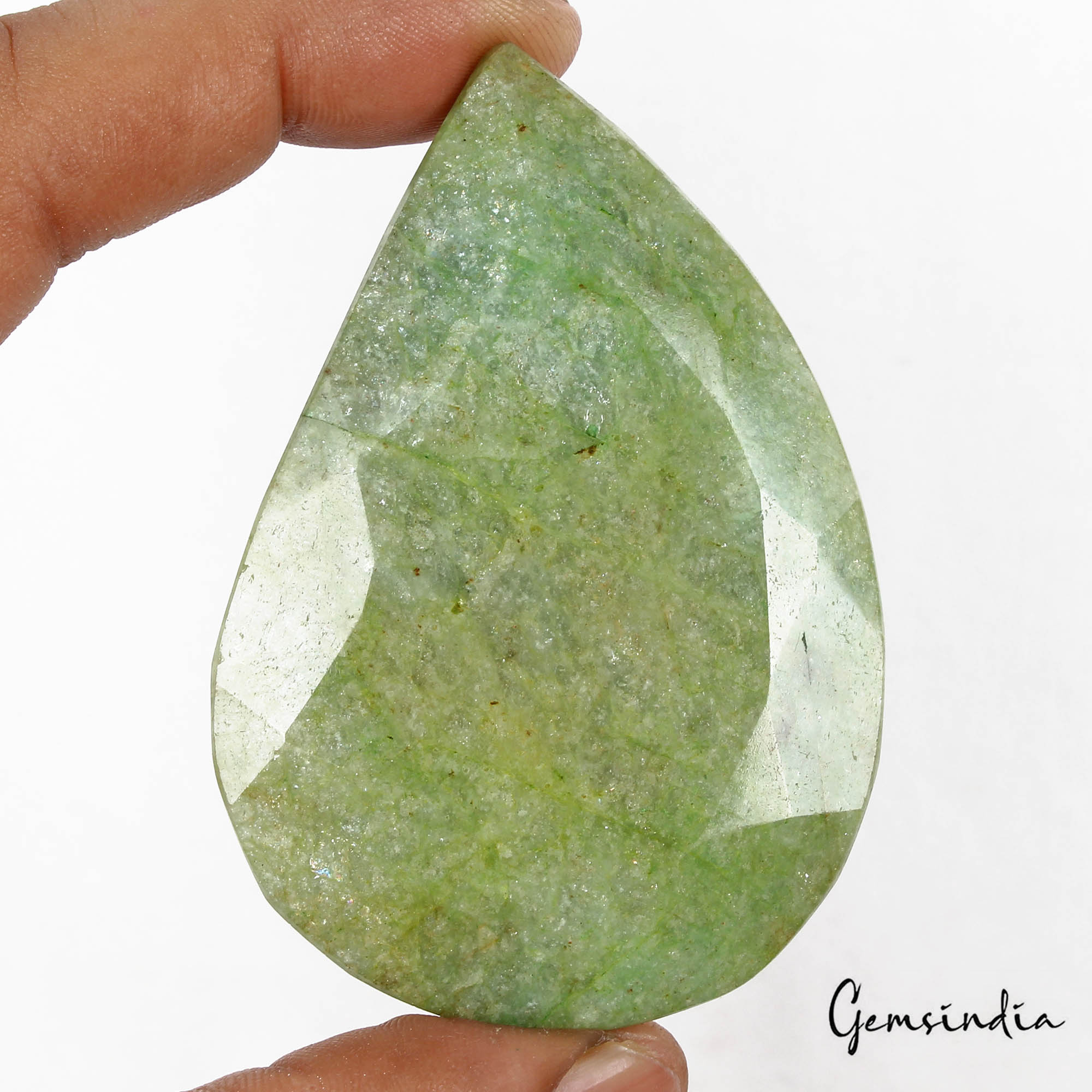 510 Cts Natural Brazilian Green Emerald Pear Faceted Leaf Shape Loose Huge Gem