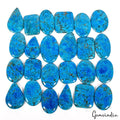 AAA 1500Ct Natural Spiderweb Blue Arizona Turquoise Loose 36-47mm Gemstones~24Pc