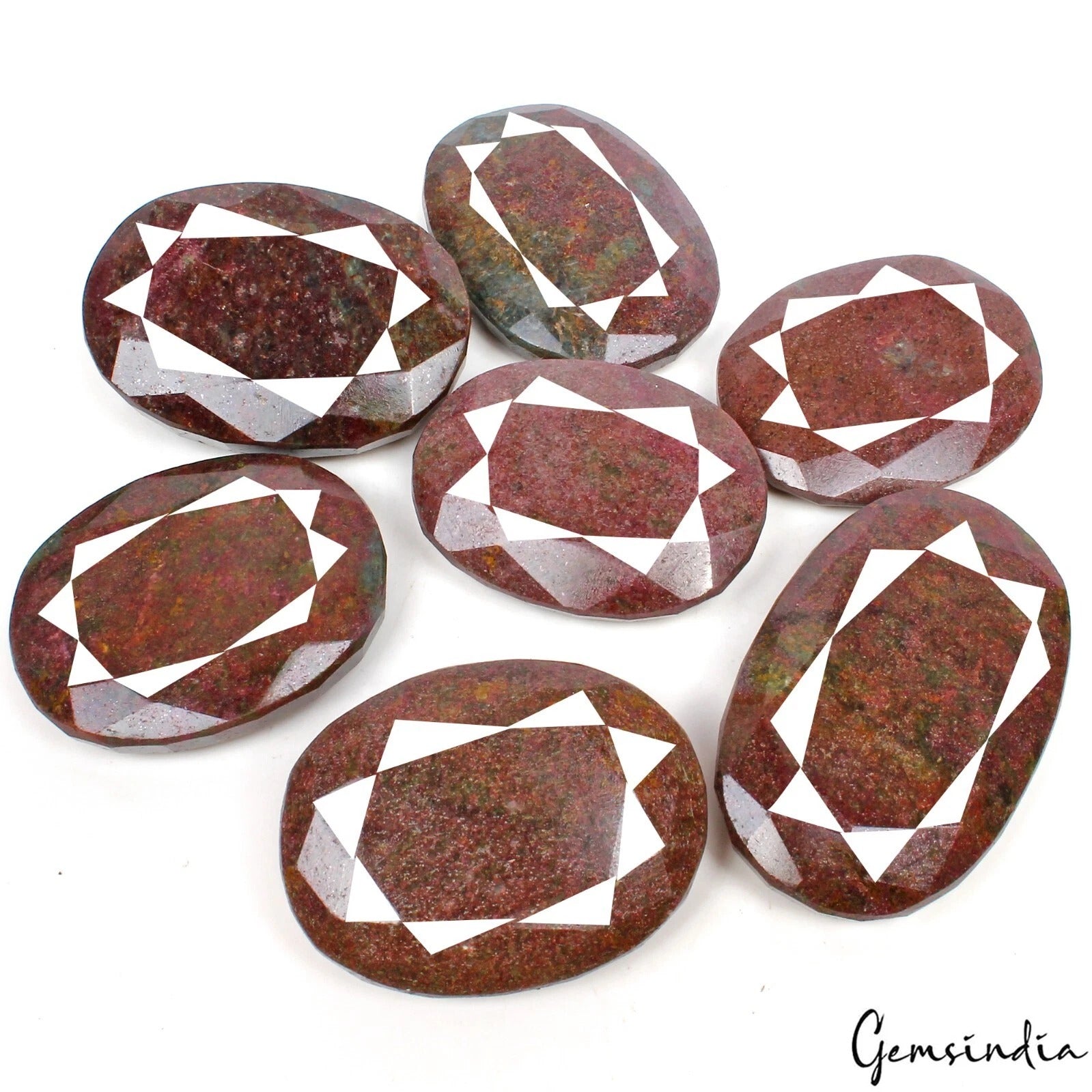 Natural Untreated Red Ruby Lot 2600 Ct Oval Cut Loose Huge Gemstones 52-66mm/7Pc