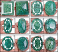Emerald Lot, Loose Gemstone, Color Enhanced, Green — 6 Pieces, 57mm to 79mm, 5810 Ct, Brazil