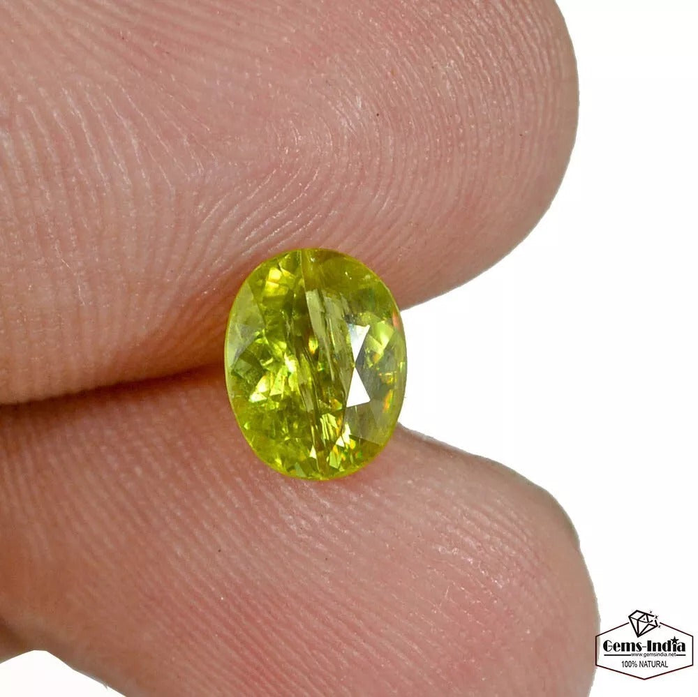 Certified 1.50Ct Natural Green Peridot Oval Cut Untreated Pakistan Gems 7*6*5mm