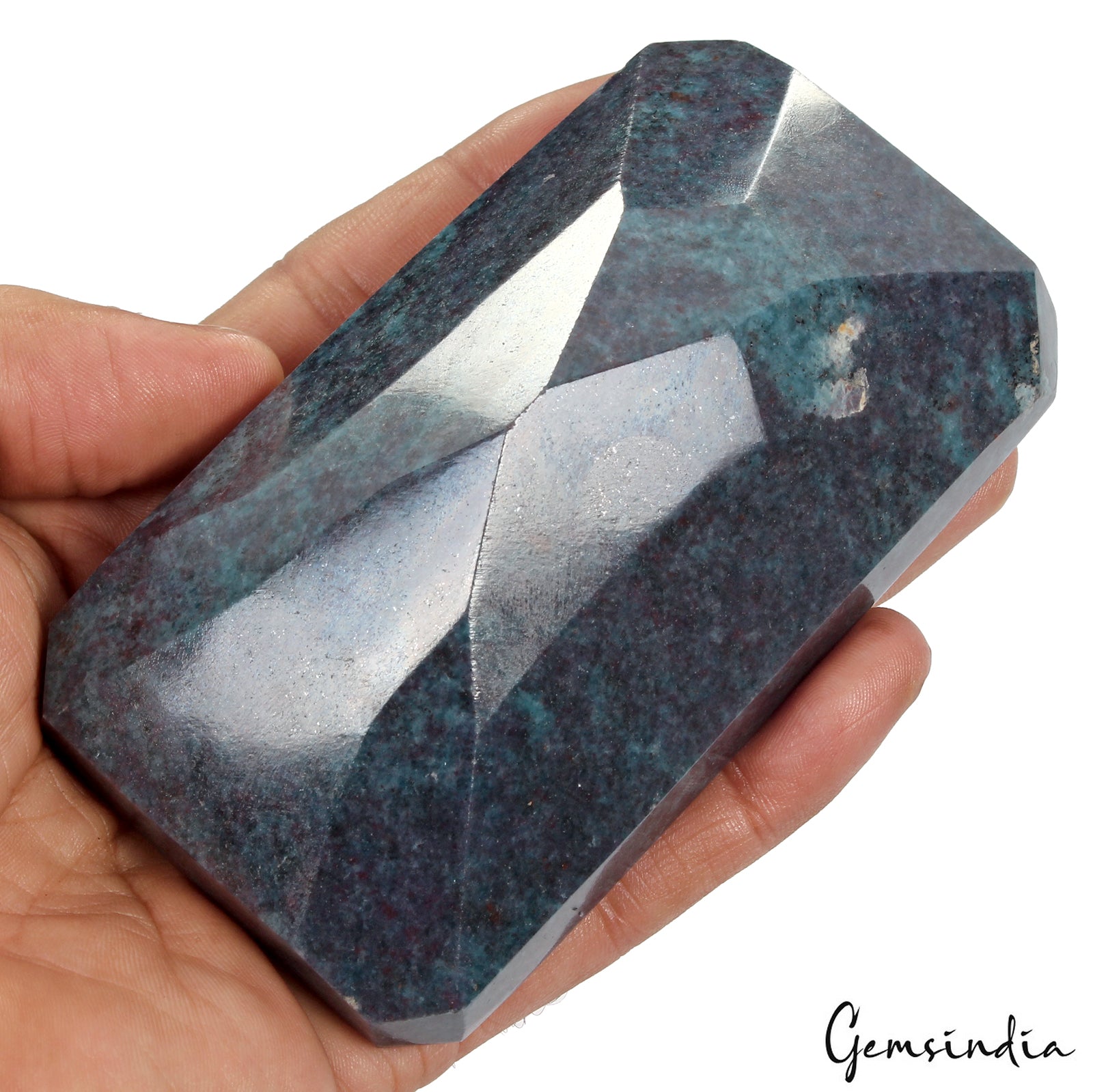 Ruby Kyanite Loose Gemstone, Octagon Cut, Untreated — 4.25x2.4x1.5 Inch, 2550 Ct (0.51 Kg), Madagascar