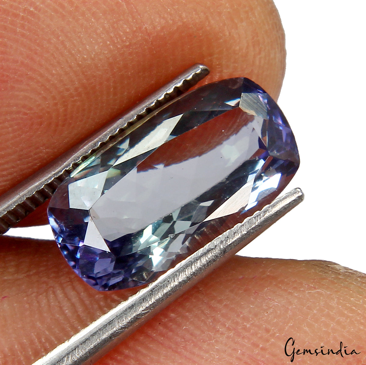 Tanzanite Loose Gemstone, Cushion Cut, Untreated — 13.9x8x5.2mm, 4.75 Ct, Tanzania