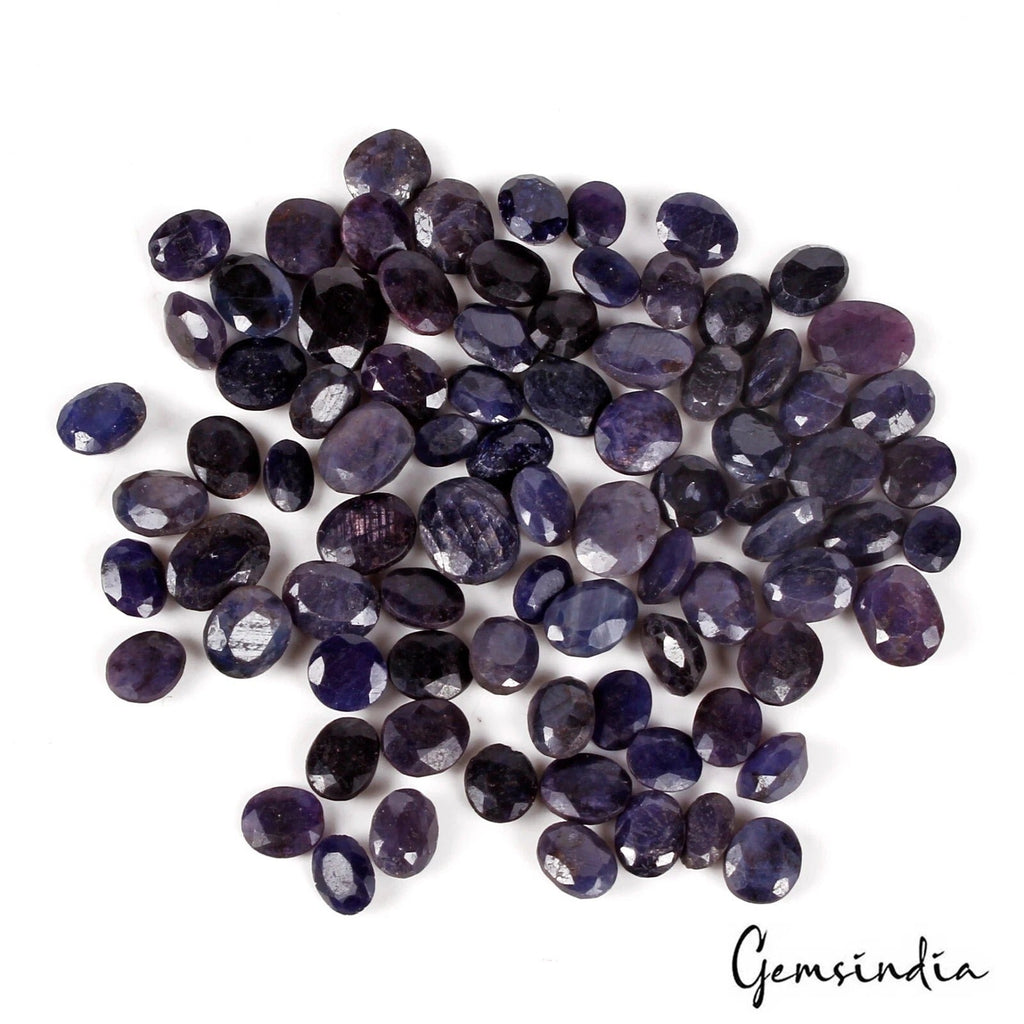 Natural Blue Sapphire Oval Faceted Wholesale Loose Gems Lot 84 Pcs/ 150.00 Cts