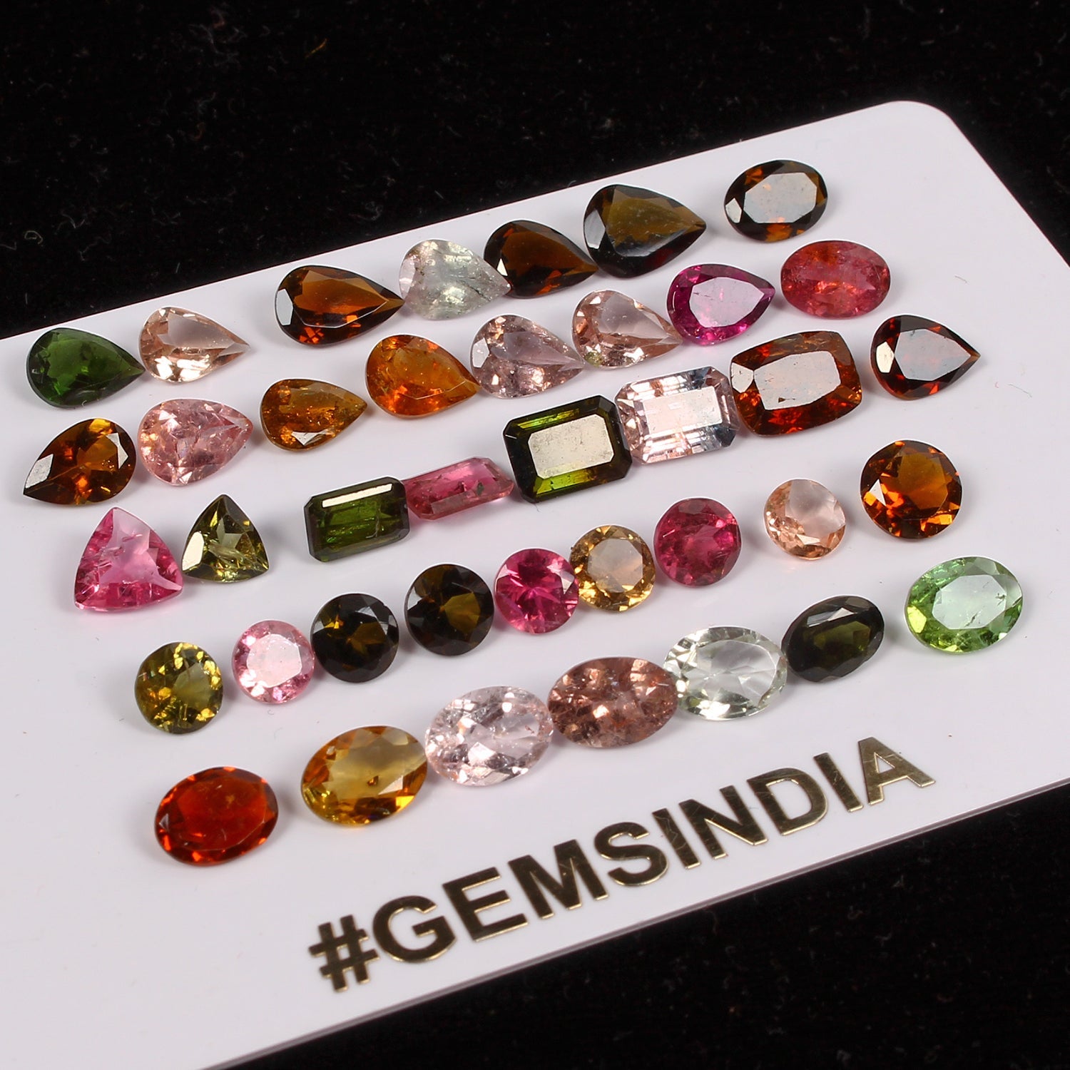 23.60 Ct Natural Gemstone Tourmaline Fancy Color Mix Cut Mozambique Gems 39 Pcs