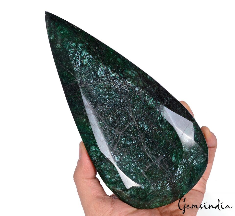 Emerald Loose Gemstone, Color Enhanced, Green — 8x4x2.5 Inch, 9300 Ct (1.86 Kg), Brazil