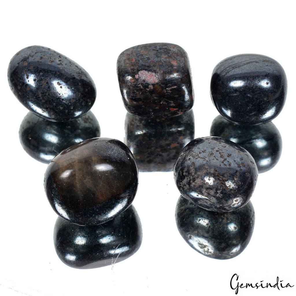 500Ct/5Pcs Natural Healing Meditation Grey Gunmetal Tumbled Shape Loose Gems Lot