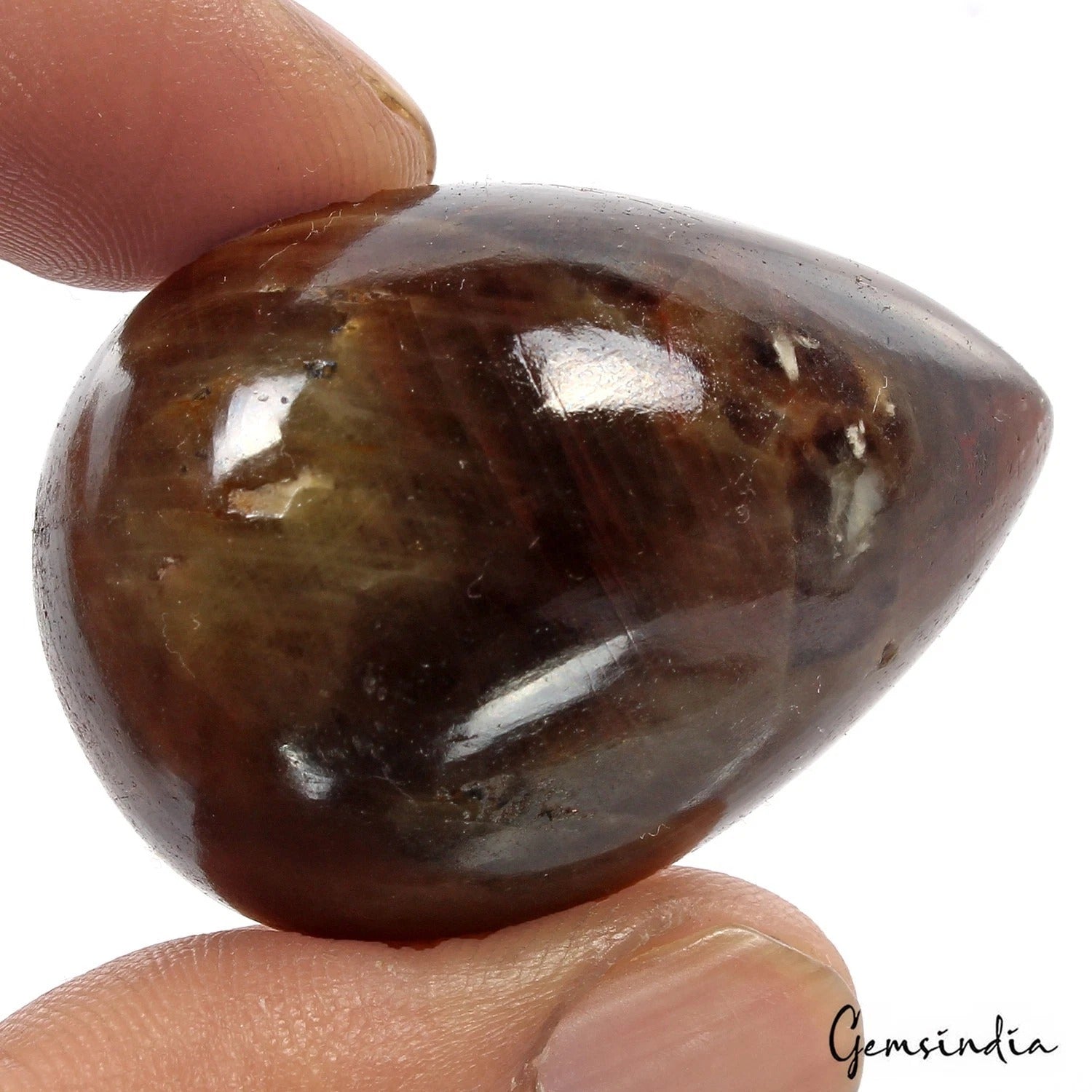 Sapphire Cabochon, Untreated, Brown — 41 x 28 x 21mm, 250.00 Ct