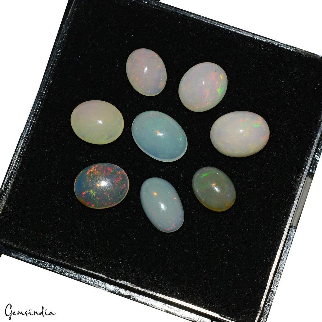 10.40 Ct Natural Untreated Welo Opal Multi Shine Mix Cabochon Loose Gemstone Lot