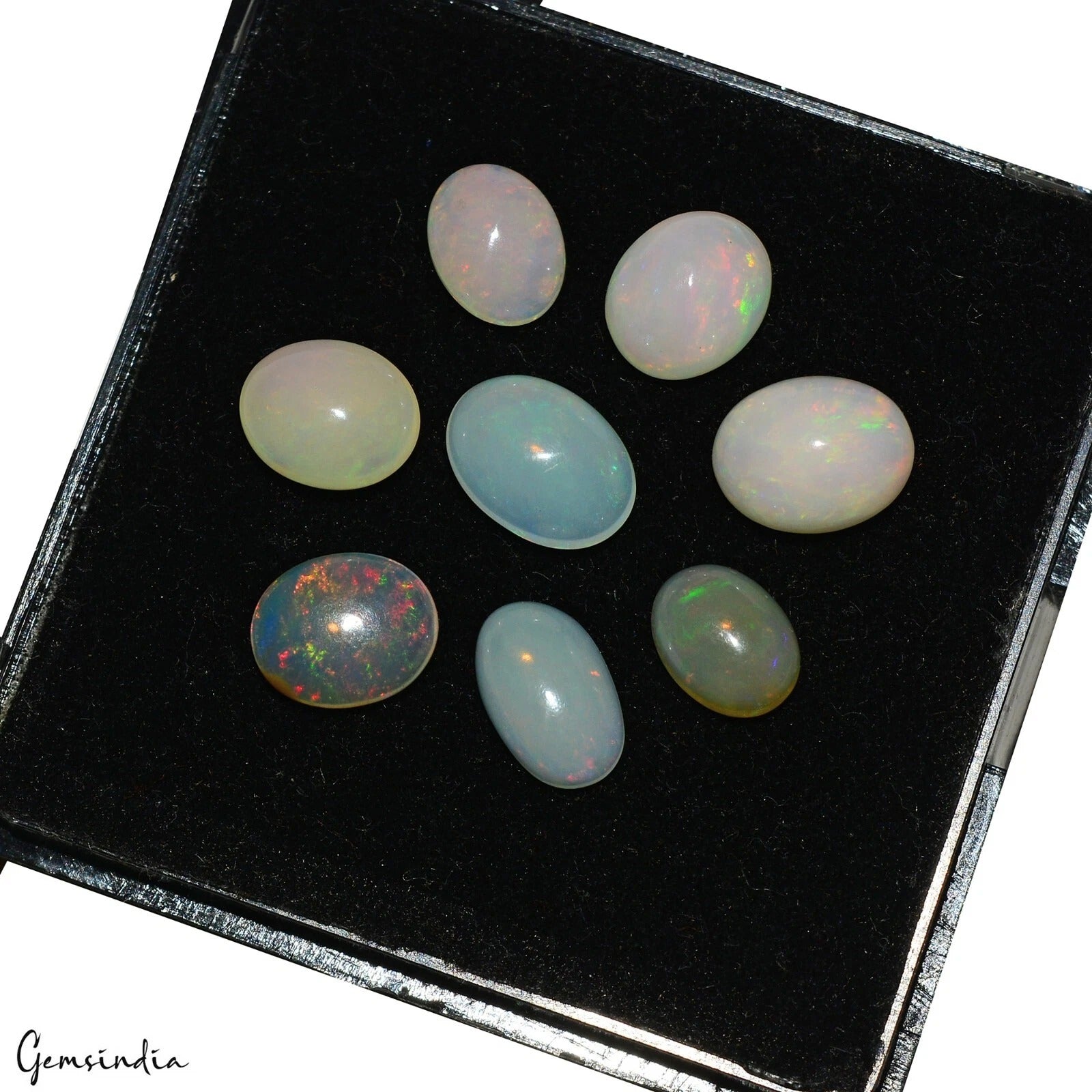 10.40 Ct Natural Untreated Welo Opal Multi Shine Mix Cabochon Loose Gemstone Lot