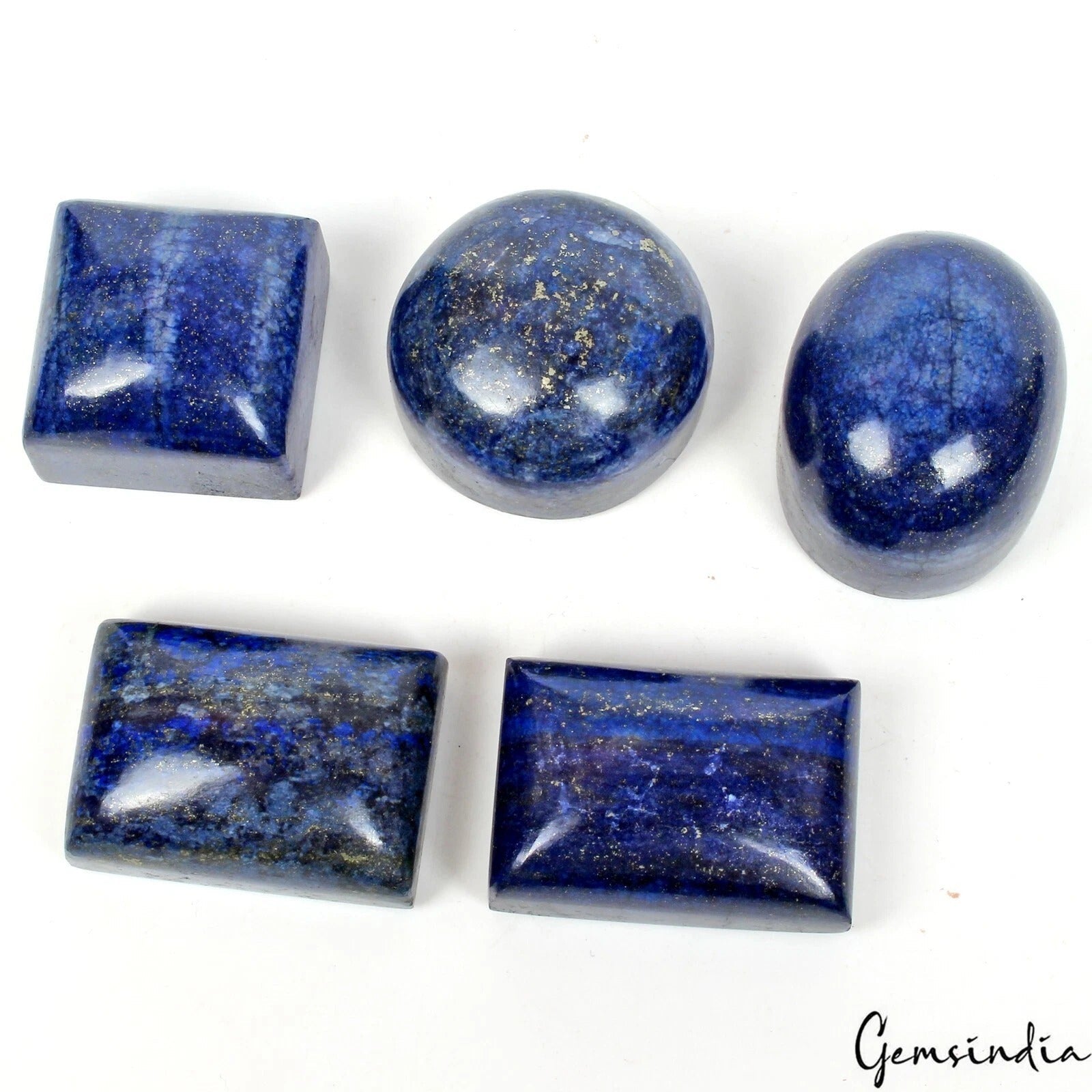 Natural Blue Lapis Lazuli With Gold Flix Earth Mined 2250 Cts Loose Gemstone Lot