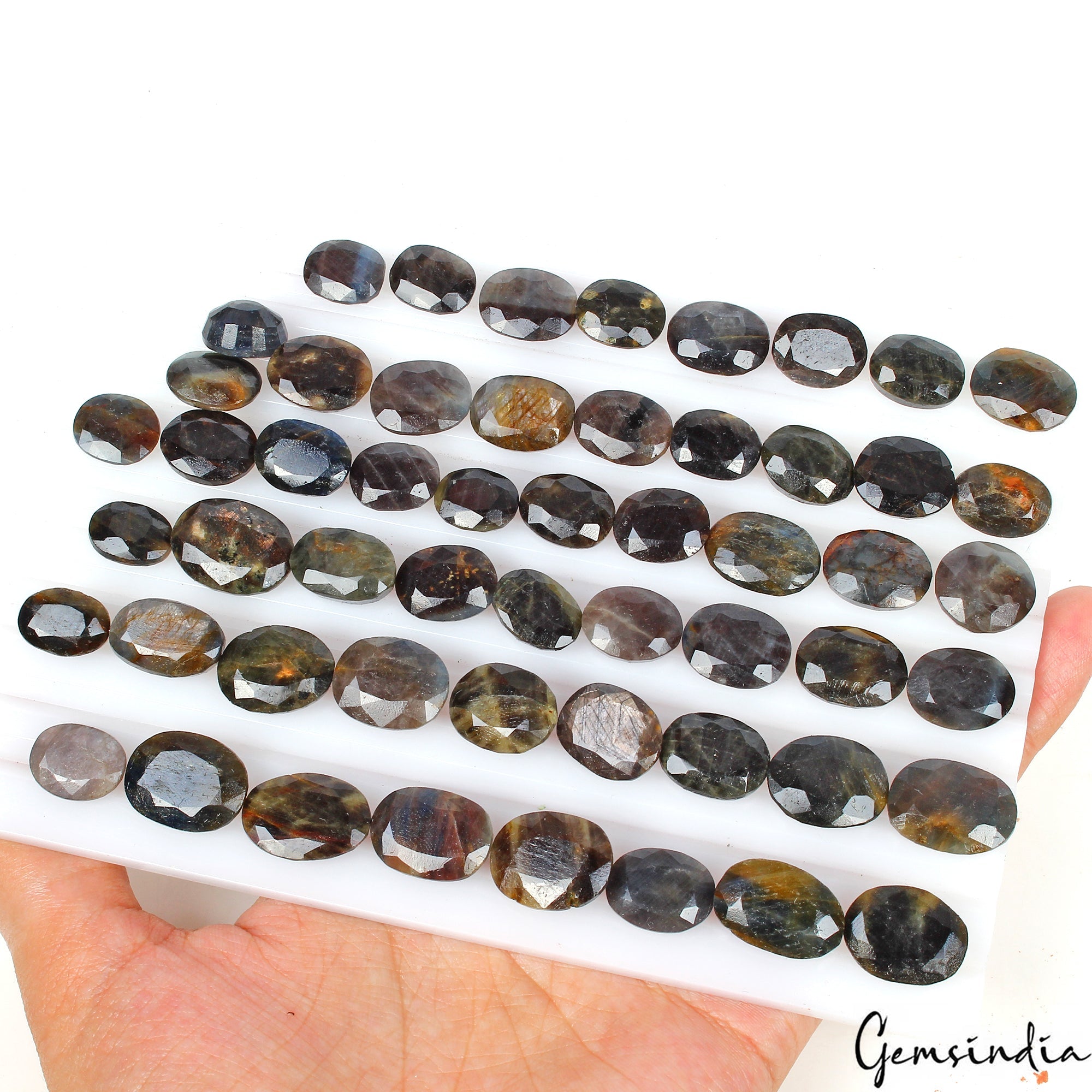 575 Ct Natural Untreated Brown/Black Sapphire Mixed Cut Loose 11-18mm Gemstones