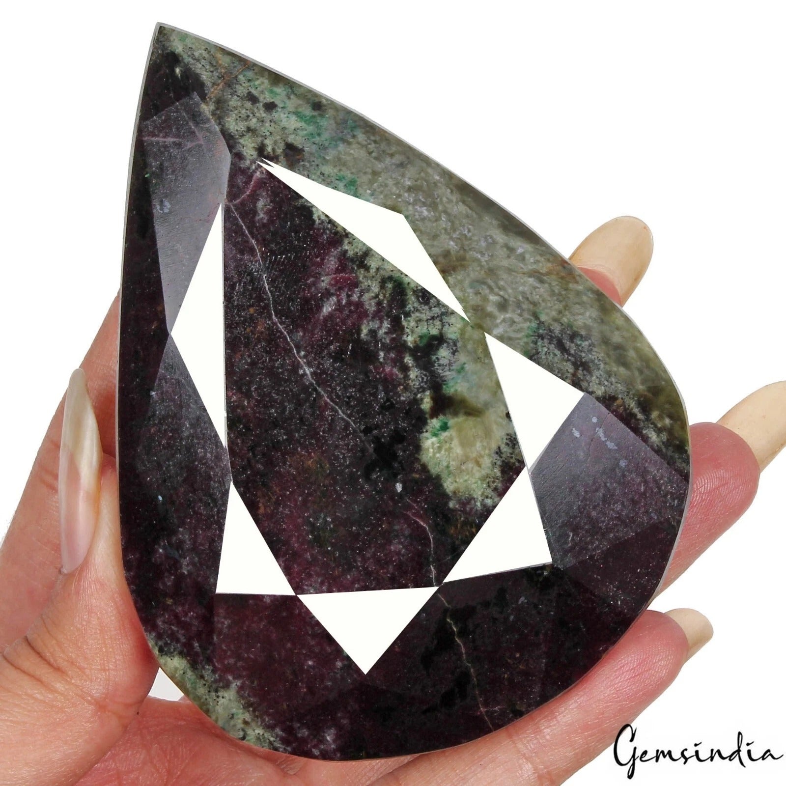 1790 Cts Natural Untreated Red Ruby Pear Faceted 94x71x31mm Loose Huge Size Gem