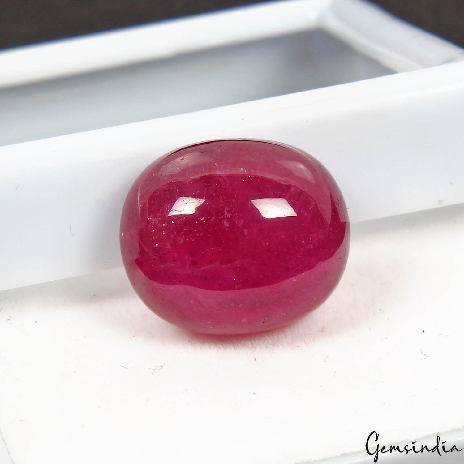 Certified 21.50 Ct Natural Eye Catching Rich Red Ruby Oval Cab Rare Gem For Ring