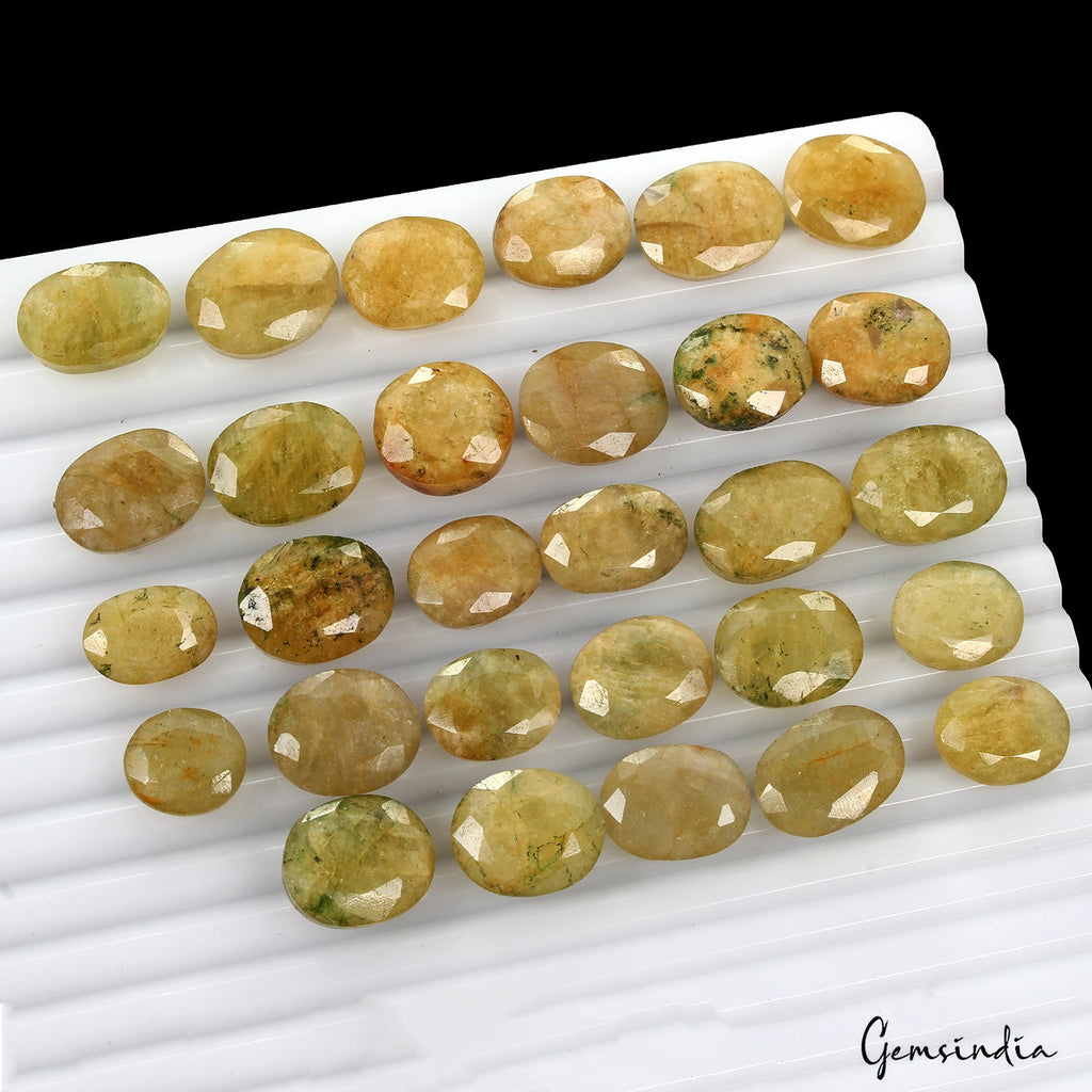 310 Ct/29 Pcs Natural Untreated Yellow Beryl /Heliodor Mix Cut Loose Gems Lot