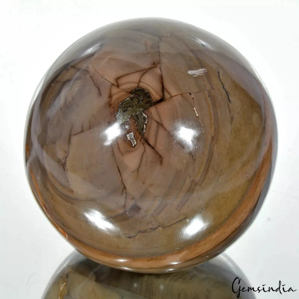 3100 Ct Natural Forest Agate Healing Crystal Mineral Gems Sphere Ball With Stand