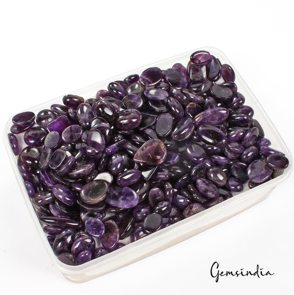 1 Kilo-Natural Untreated Purple Amethyst Mix Cab Loose Wholesale Gemstones Lot