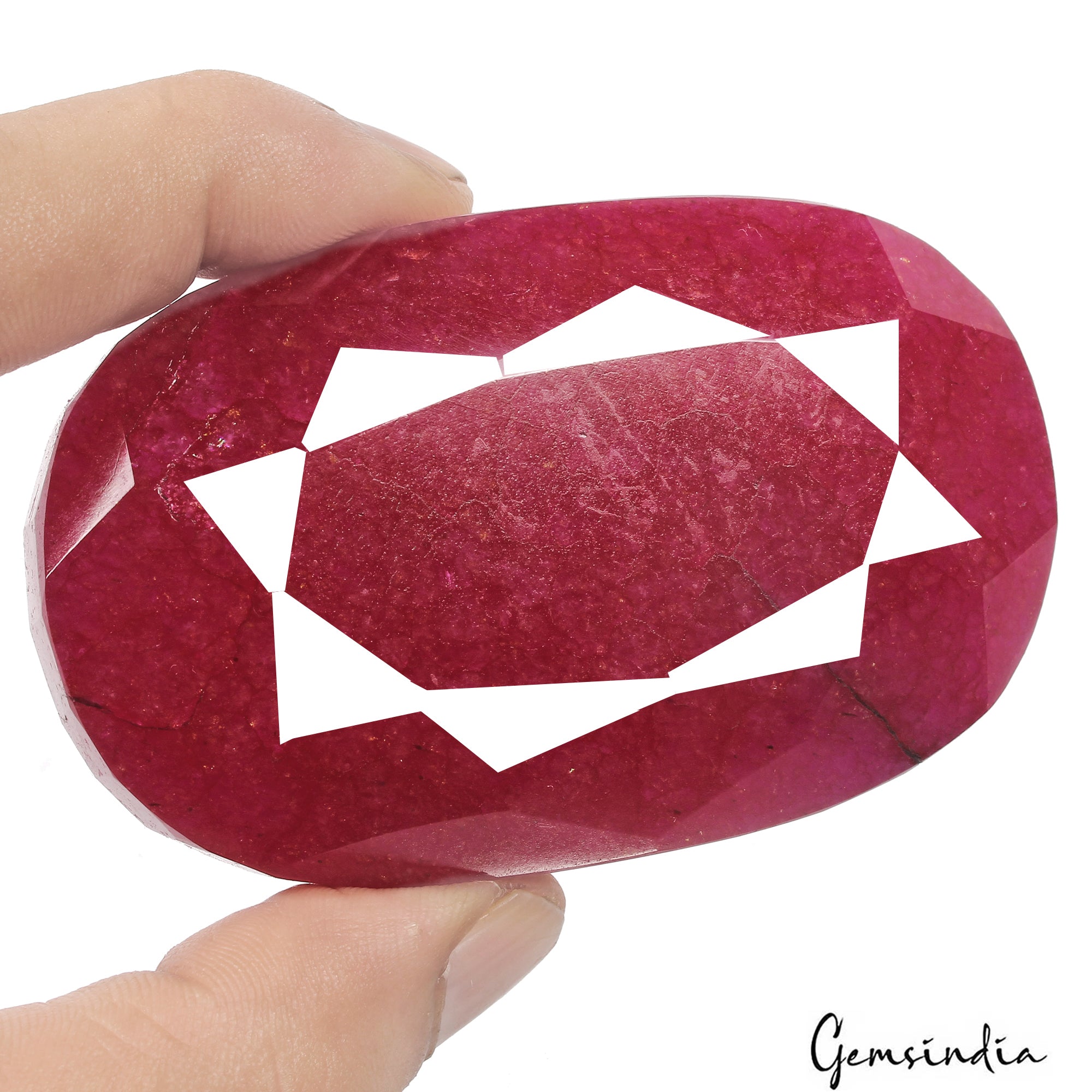 860 Carats Natural Eye Catching Pink Red Quartz Oval Faceted Cut Huge Loose Gem