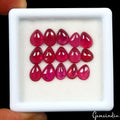 15 Pcs Natural Ruby Mozambique Pear Cab 5-7mm Top Red Certified Loose Gemstones