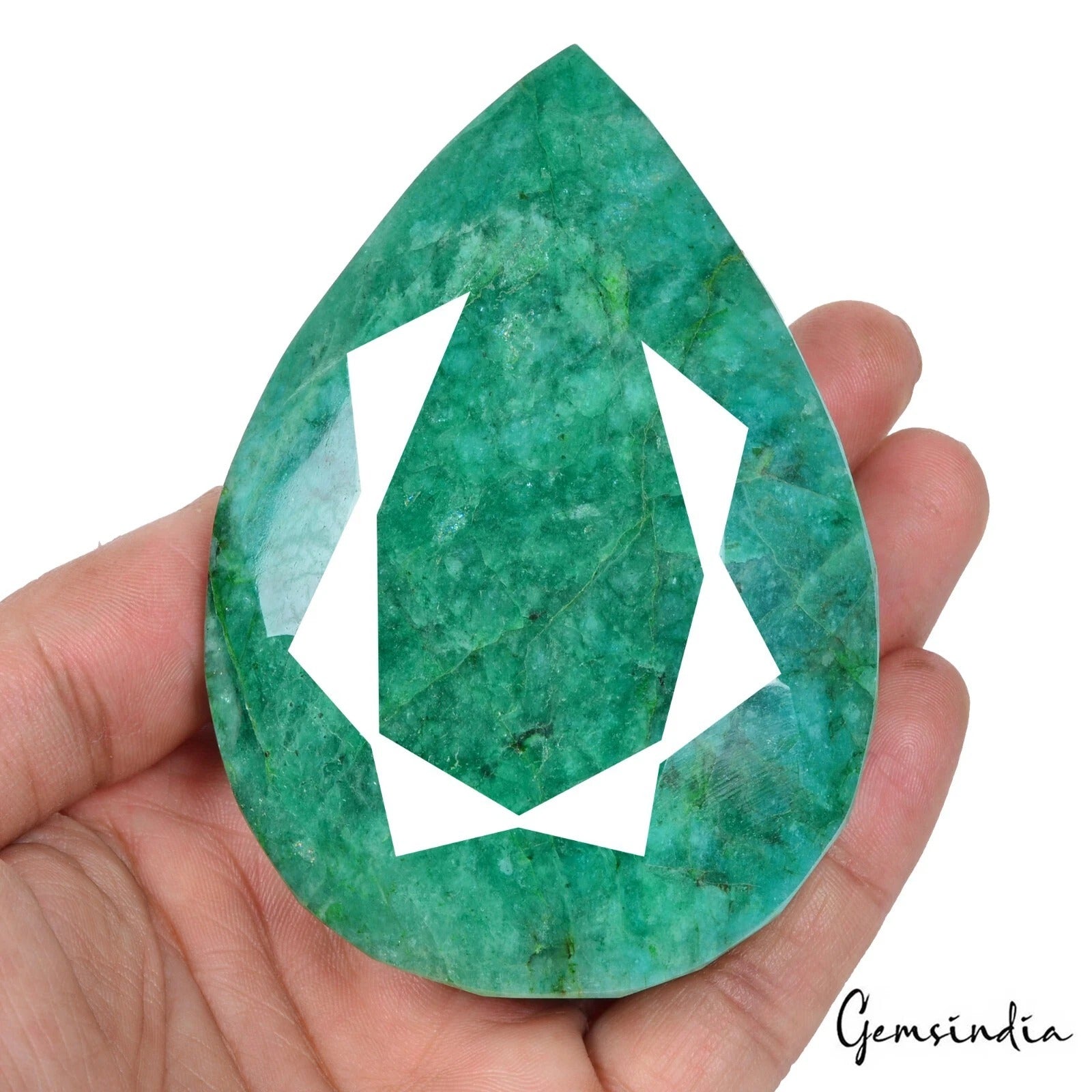 Emerald Loose Gemstone, Green — 94x65x36mm, 1560 Ct, Brazil