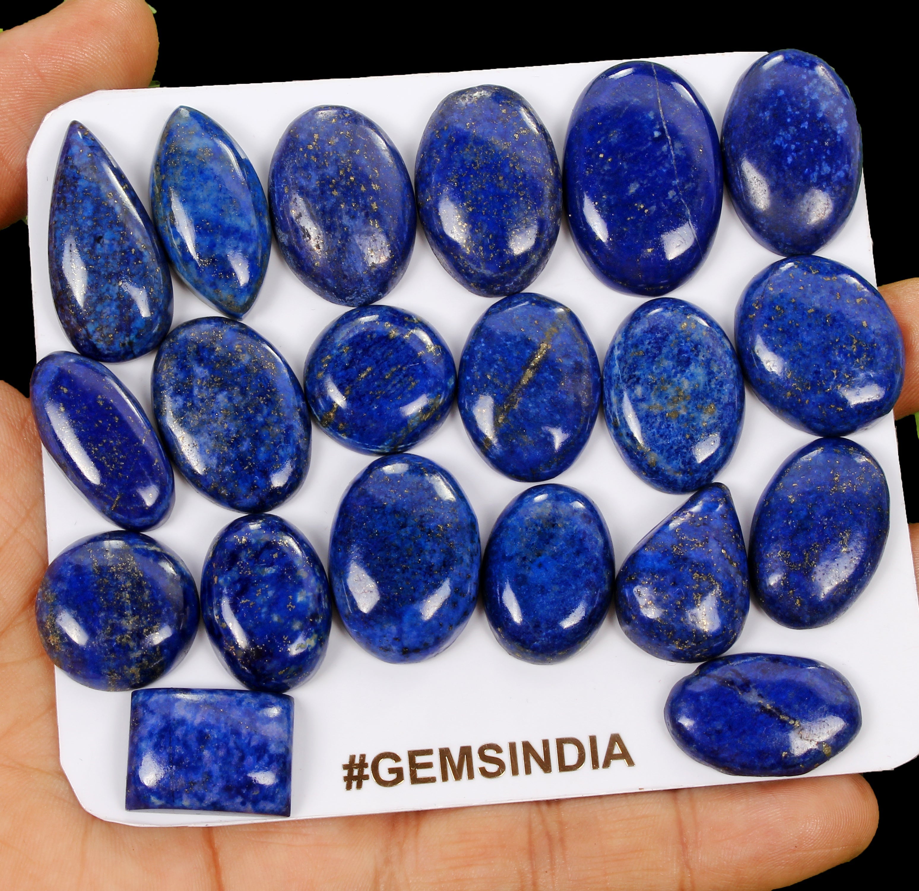 20 Pcs 480 Cts Natural Blue Lapis Lazuli Mix Shape Cabochon Loose Gemstones Lot