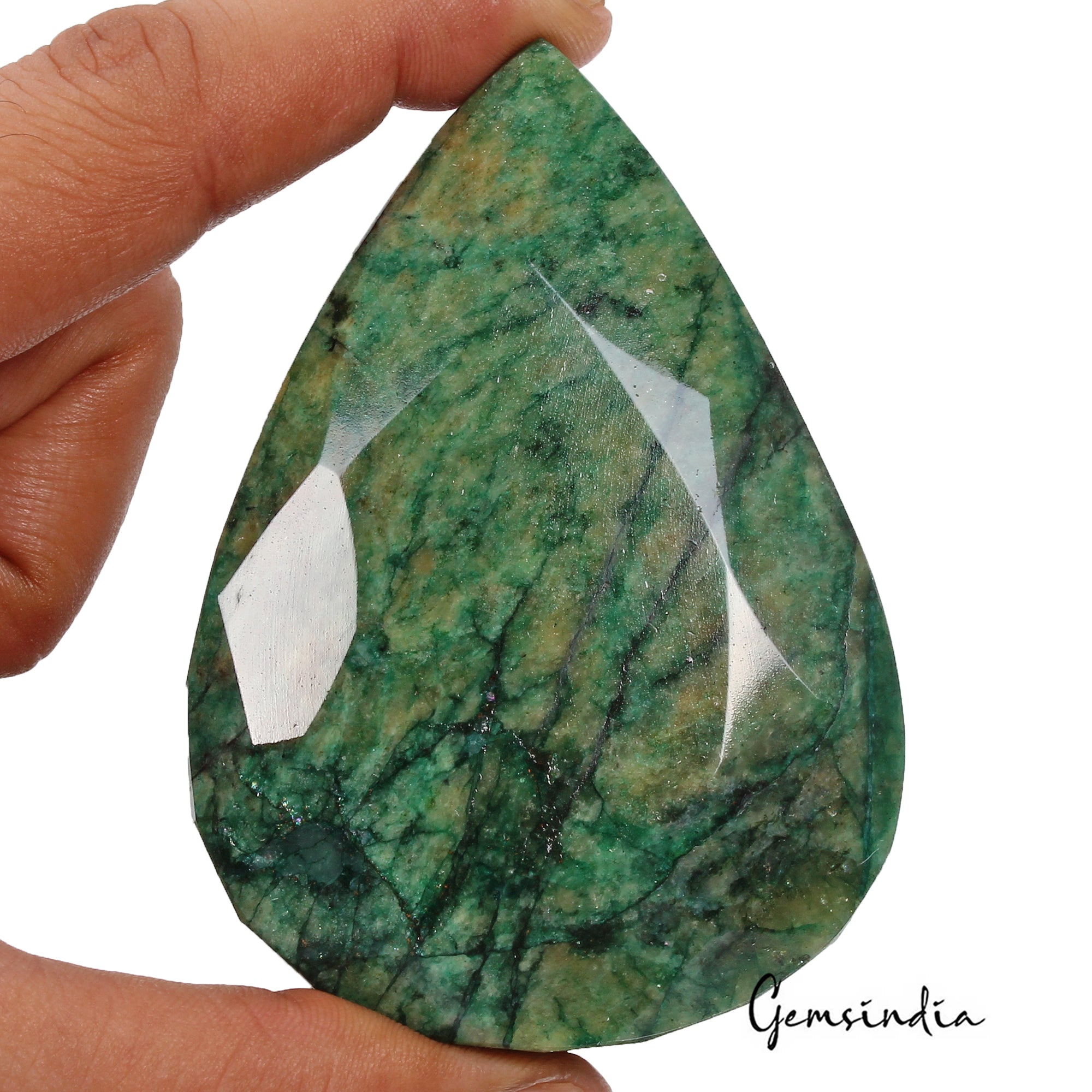 1240 Cts Natural Brazilian Green Emerald Pear Faceted Earth Mined Loose Huge Gem