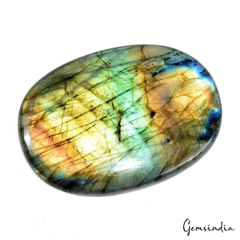 193.20 Cts Natural Spectrolite Labradorite Oval Huge Gemstone For Pendant/Jewel