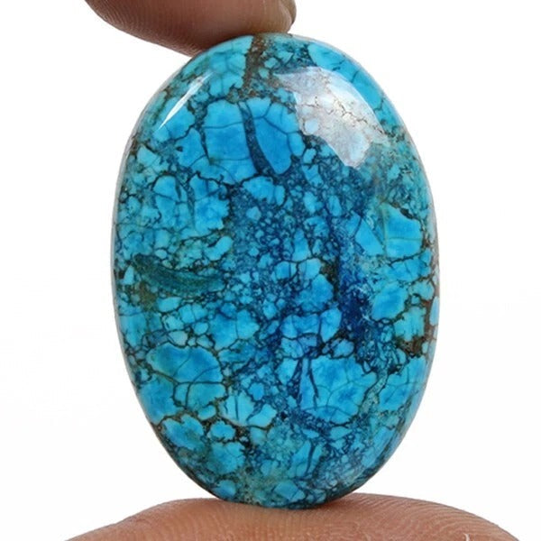1630 Ct Natural Blue Turquoise Oval Cabochon Arizona Loose Gemstone Lot 24 Pcs
