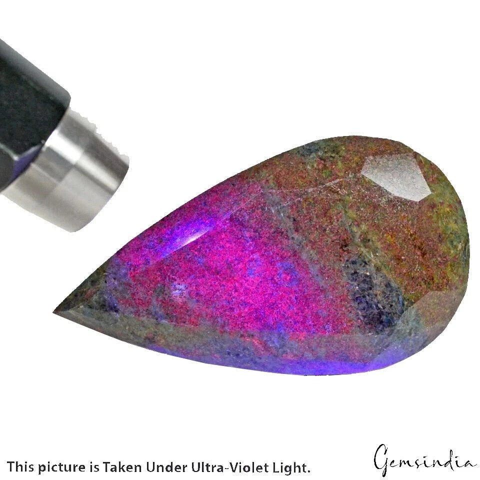 2420 Ct Natural Untreated Ruby Kyanite Pear Faceted Earth Mined Loose Gemstone