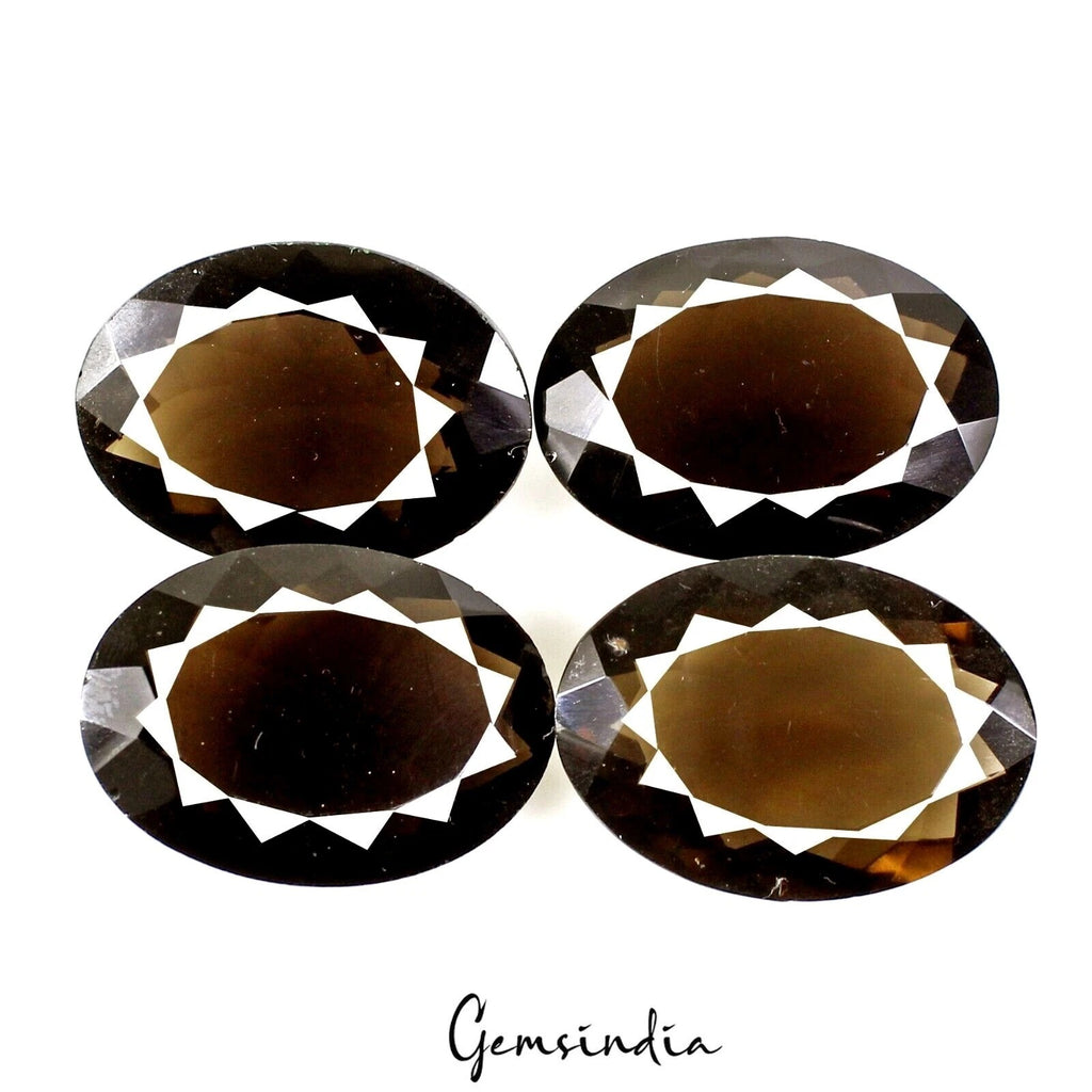 Smoky Quartz Lot, Loose Gemstone, Untreated, Brown — 4 Pieces, 34x25mm, 254.40 Ct, Madagascar
