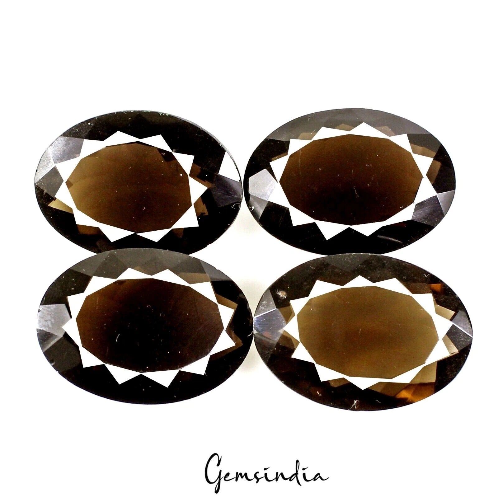 Smoky Quartz Lot, Loose Gemstone, Untreated, Brown — 4 Pieces, 34x25mm, 254.40 Ct, Madagascar