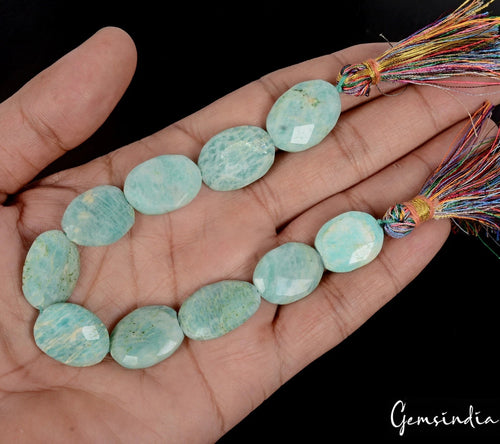 Amazonite Beaded Strand, Blue — 18mm to 22mm, 162.90 Ct, Madagascar