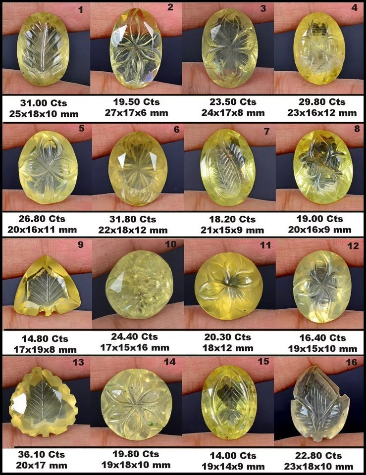 Lemon Quartz Loose Gemstone, Untreated — 17mm, 368.20 Ct, Brazil