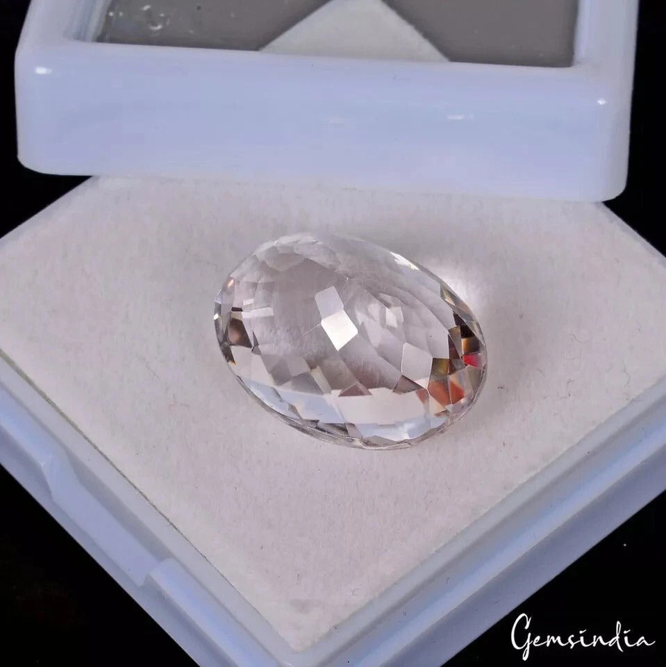 Natural Lavender Amethyst Oval Checker Cut 17.70 Ct Loose Jewelry Kind Gemstone
