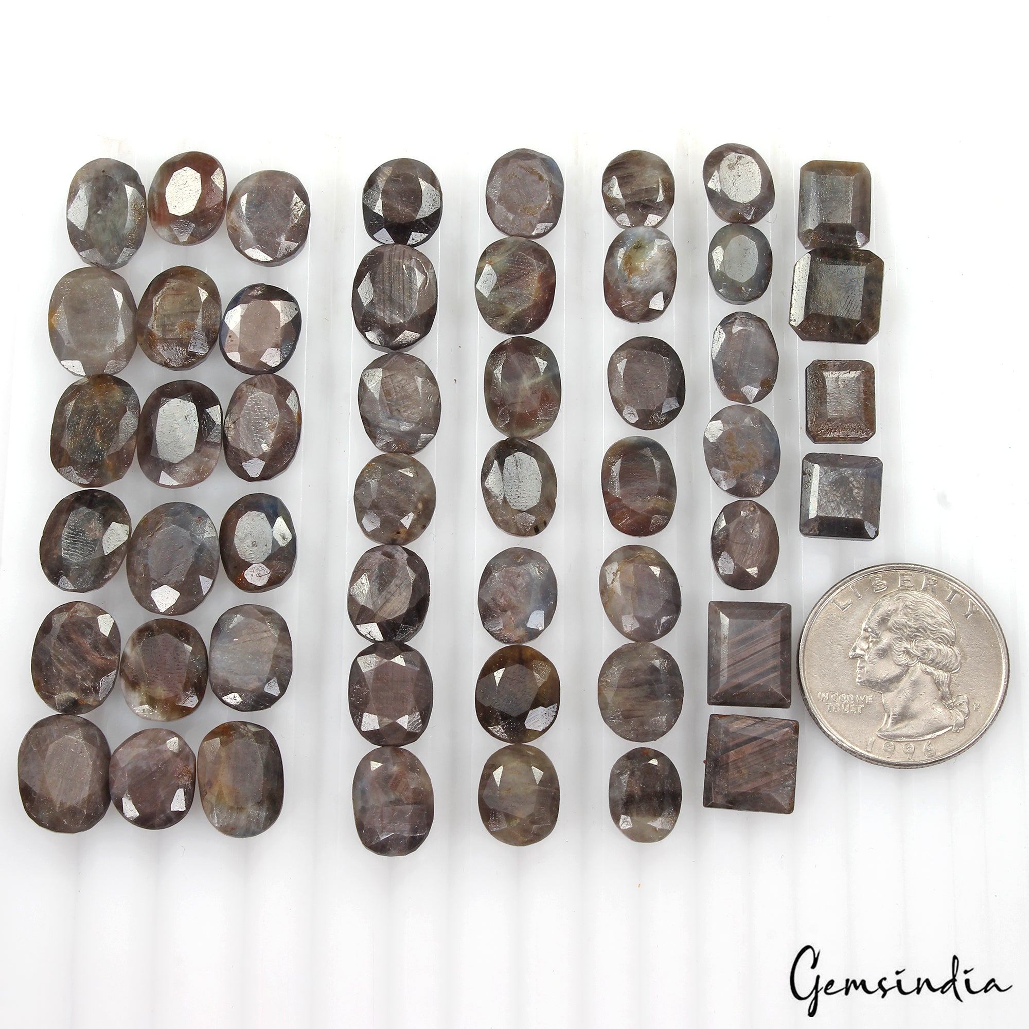 320 Ct/50 Pcs Natural Untreated Brown Sapphire Mix Cut Loose Gem Lot For Jewelry